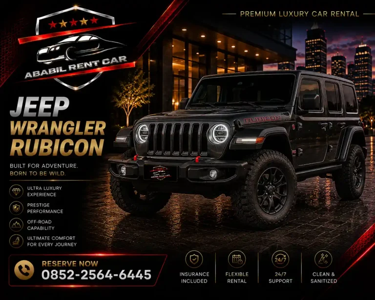 Sewa Jeep Wrangler Rubicon Jakarta