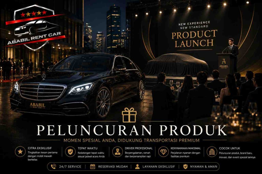 sewa mobil mewah untuk acara product launch