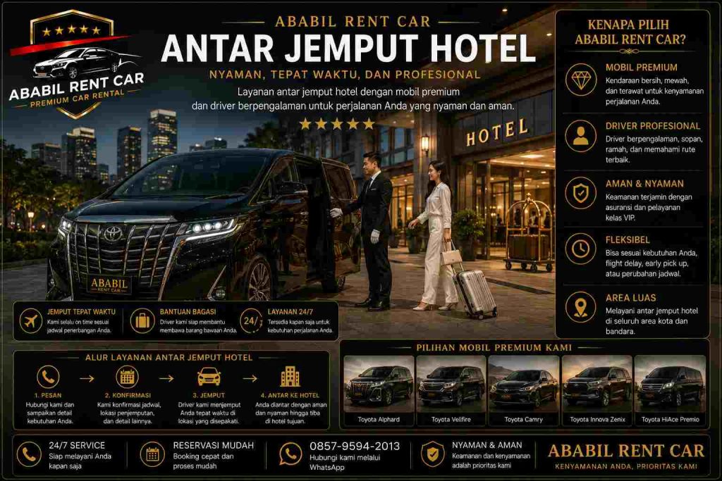 sewa mobil mewah untuk antar jemput hotel vip