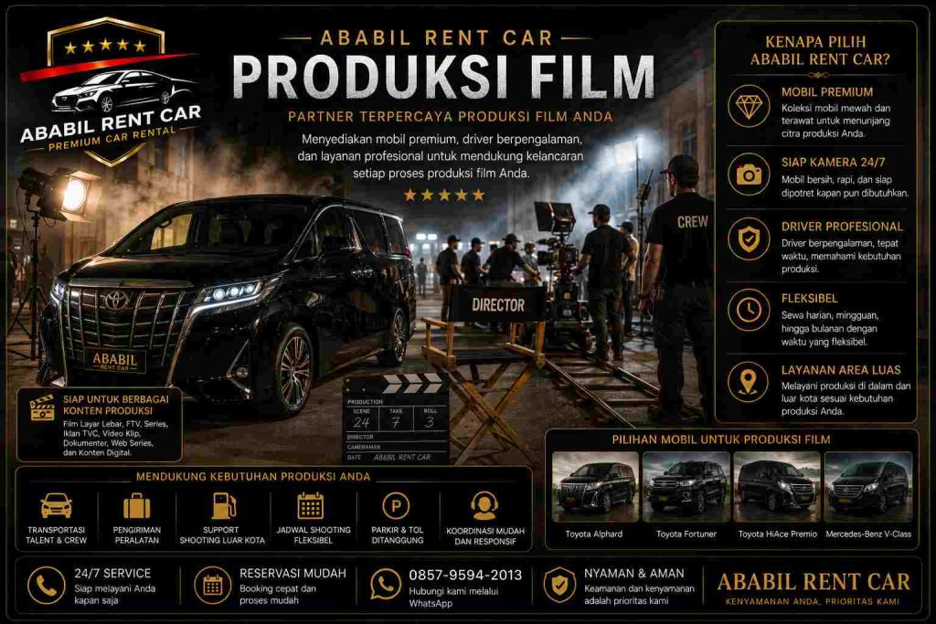 sewa mobil mewah untuk properti shooting film